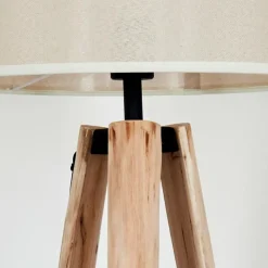 Lampes En Tissu-hofstein Bassagoda Lampadaire Écru, Noir, 1 lumière