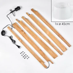 Lampes En Tissu-hofstein Bassagoda Lampadaire Écru, Noir, 1 lumière