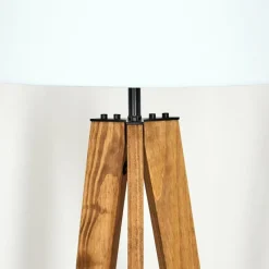 Lampes En Tissu-hofstein Bassagoda Lampadaire Écru, Noir, 1 lumière