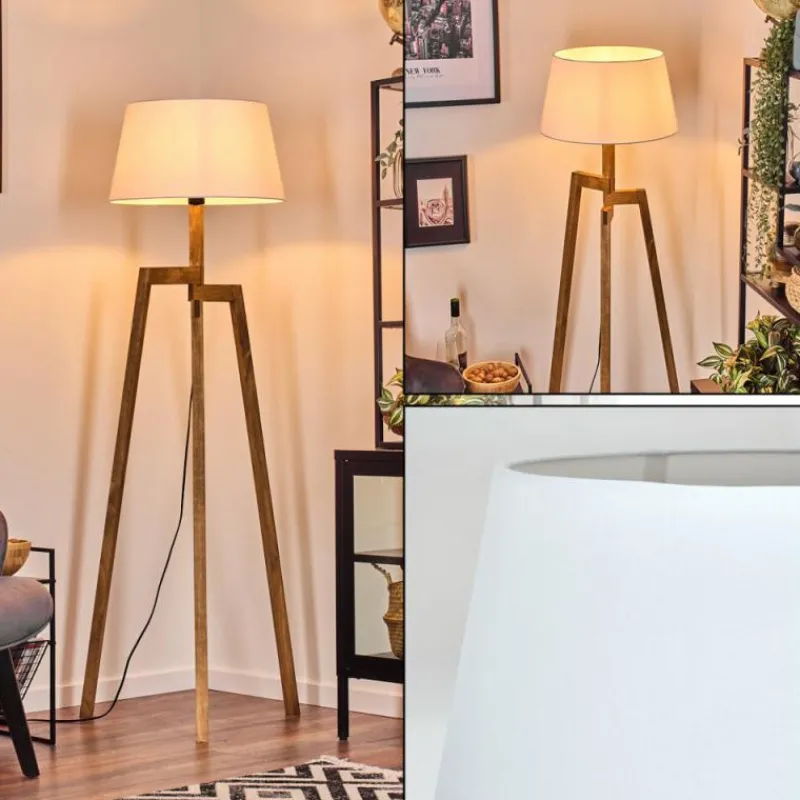 Lampes En Tissu-hofstein Bassagoda Lampadaire Écru, 1 lumière