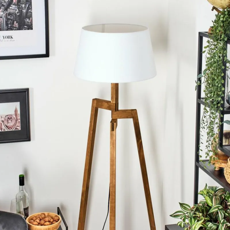 Lampes En Tissu-hofstein Bassagoda Lampadaire Écru, 1 lumière