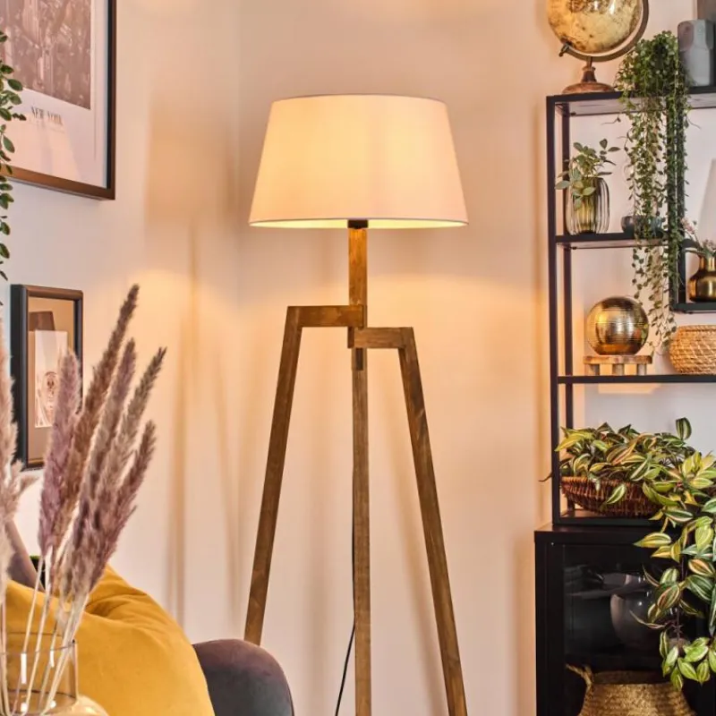 Lampes En Tissu-hofstein Bassagoda Lampadaire Écru, 1 lumière