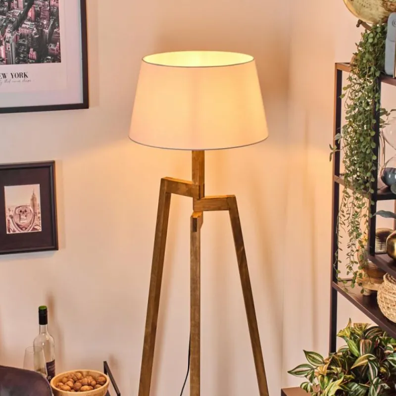 Lampes En Tissu-hofstein Bassagoda Lampadaire Écru, 1 lumière