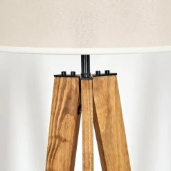 Lampes En Tissu-hofstein Bassagoda Lampadaire Écru, Noir, 1 lumière