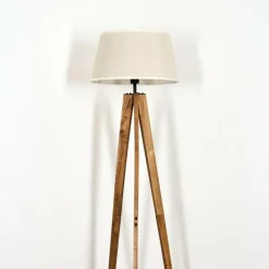 Lampes En Tissu-hofstein Bassagoda Lampadaire Écru, Noir, 1 lumière