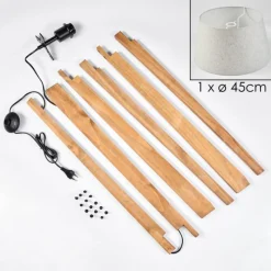 Lampes En Tissu-hofstein Bassagoda Lampadaire Écru, Noir, 1 lumière