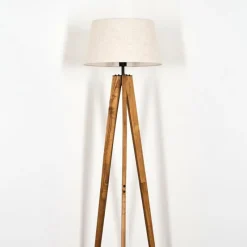 Lampes En Tissu-hofstein Bassagoda Lampadaire Écru, Noir, 1 lumière