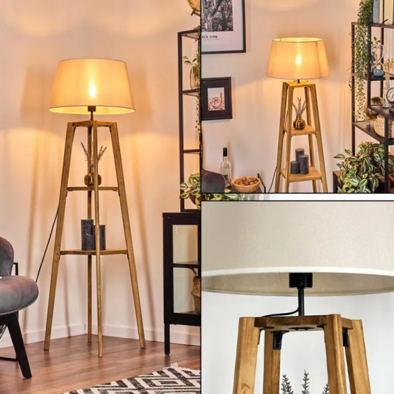 Lampes En Tissu-hofstein Bassagoda Lampadaire Écru, 1 lumière