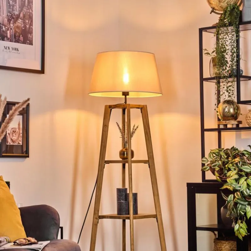 Lampes En Tissu-hofstein Bassagoda Lampadaire Écru, 1 lumière