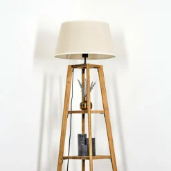 Lampes En Tissu-hofstein Bassagoda Lampadaire Écru, 1 lumière