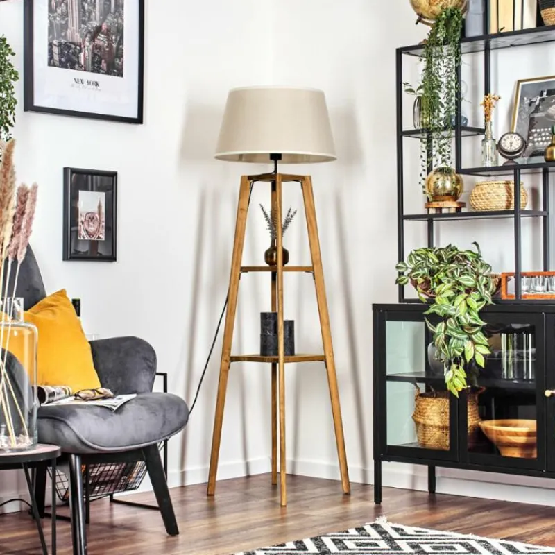 Lampes En Tissu-hofstein Bassagoda Lampadaire Écru, 1 lumière