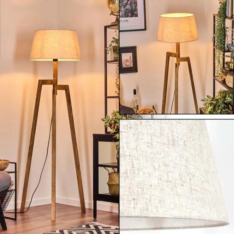 Lampes En Tissu-hofstein Bassagoda Lampadaire Écru, 1 lumière