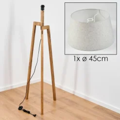 Lampes En Tissu-hofstein Bassagoda Lampadaire Écru, 1 lumière