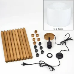 Lampes En Tissu-hofstein Bassagoda Lampadaire Écru, 1 lumière