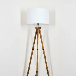 Lampes En Tissu-hofstein Bassagoda Lampadaire Écru, 1 lumière