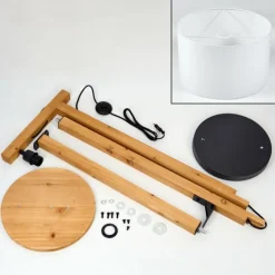 Lampes En Tissu-hofstein Bassagoda Lampadaire Écru, Noir, 1 lumière