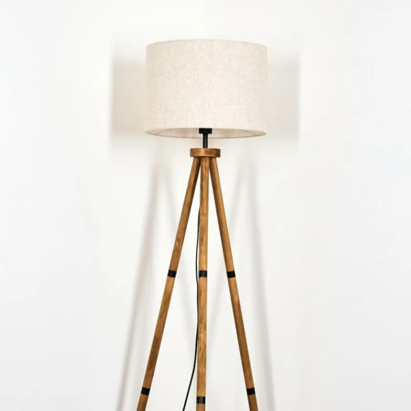 Lampes En Tissu-hofstein Bassagoda Lampadaire Écru, 1 lumière