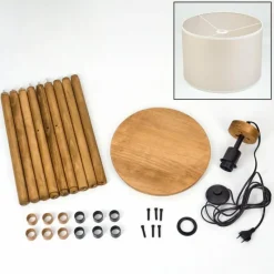 Lampes En Tissu-hofstein Bassagoda Lampadaire Écru, 1 lumière