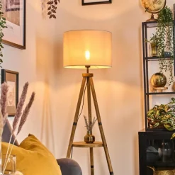 Lampes En Tissu-hofstein Bassagoda Lampadaire Écru, 1 lumière