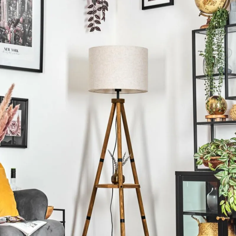 Lampes En Tissu-hofstein Bassagoda Lampadaire Écru, 1 lumière