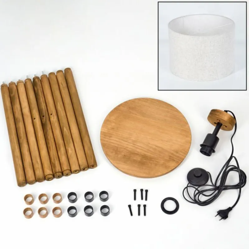 Lampes En Tissu-hofstein Bassagoda Lampadaire Écru, 1 lumière