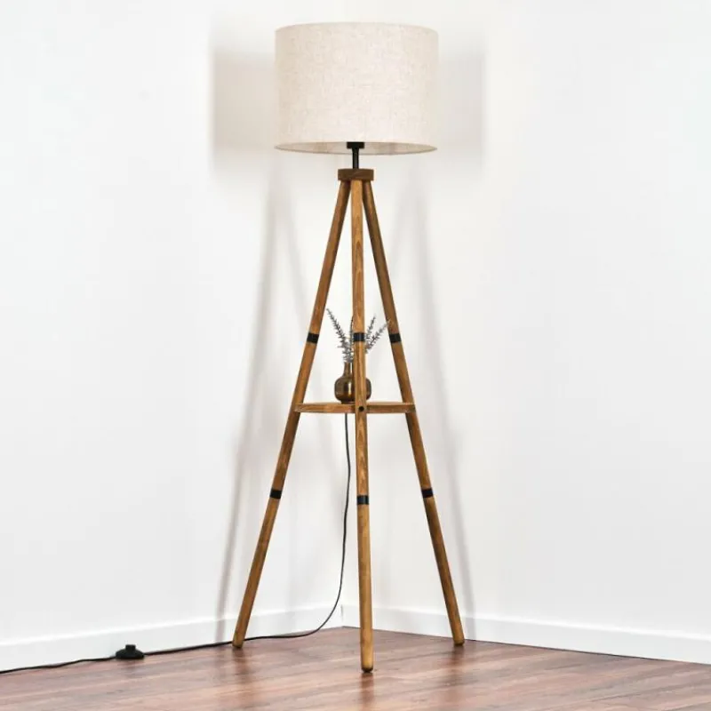 Lampes En Tissu-hofstein Bassagoda Lampadaire Écru, 1 lumière