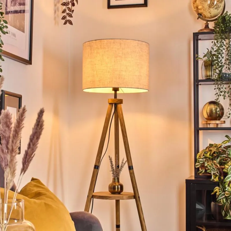 Lampes En Tissu-hofstein Bassagoda Lampadaire Écru, 1 lumière