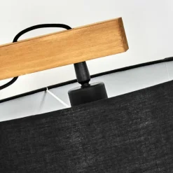 Lampes En Tissu-hofstein Bassagoda Lampadaire Écru, Noir, 1 lumière