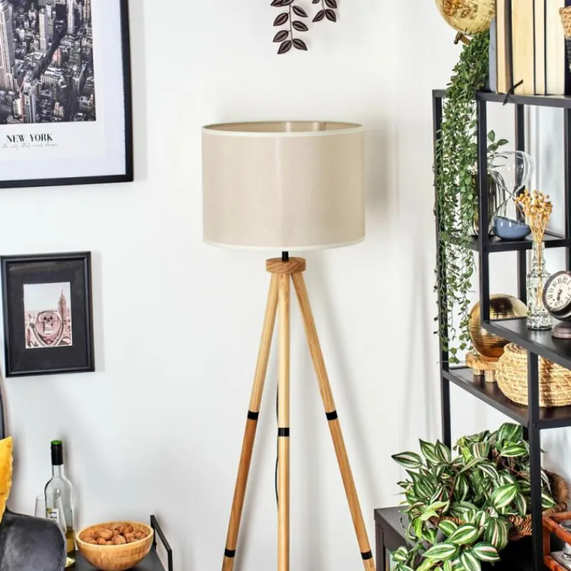 Lampes En Tissu-hofstein Bassagoda Lampadaire Écru, 1 lumière