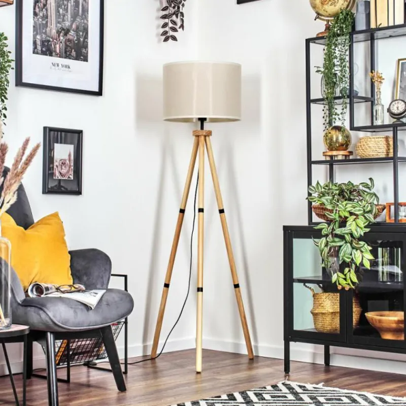 Lampes En Tissu-hofstein Bassagoda Lampadaire Écru, 1 lumière