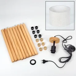 Lampes En Tissu-hofstein Bassagoda Lampadaire Écru, 1 lumière