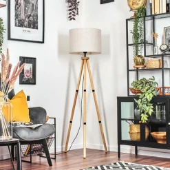 Lampes En Tissu-hofstein Bassagoda Lampadaire Écru, 1 lumière