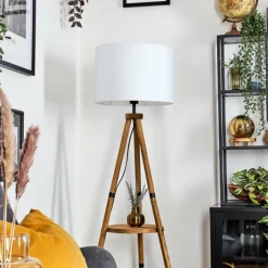 Lampes En Tissu-hofstein Bassagoda Lampadaire Écru, 1 lumière