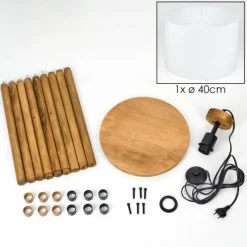 Lampes En Tissu-hofstein Bassagoda Lampadaire Écru, 1 lumière