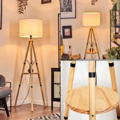 Lampes En Tissu-hofstein Bassagoda Lampadaire Écru, 1 lumière