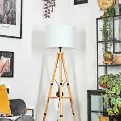 Lampes En Tissu-hofstein Bassagoda Lampadaire Écru, 1 lumière