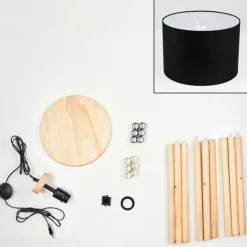 Lampes En Tissu-hofstein Bassagoda Lampadaire Écru, 1 lumière