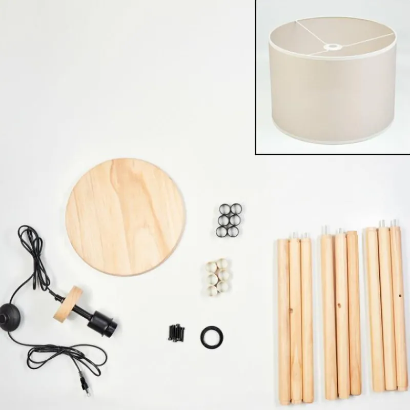 Lampes En Tissu-hofstein Bassagoda Lampadaire Écru, 1 lumière