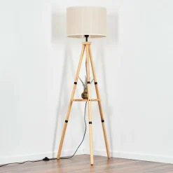 Lampes En Tissu-hofstein Bassagoda Lampadaire Écru, 1 lumière