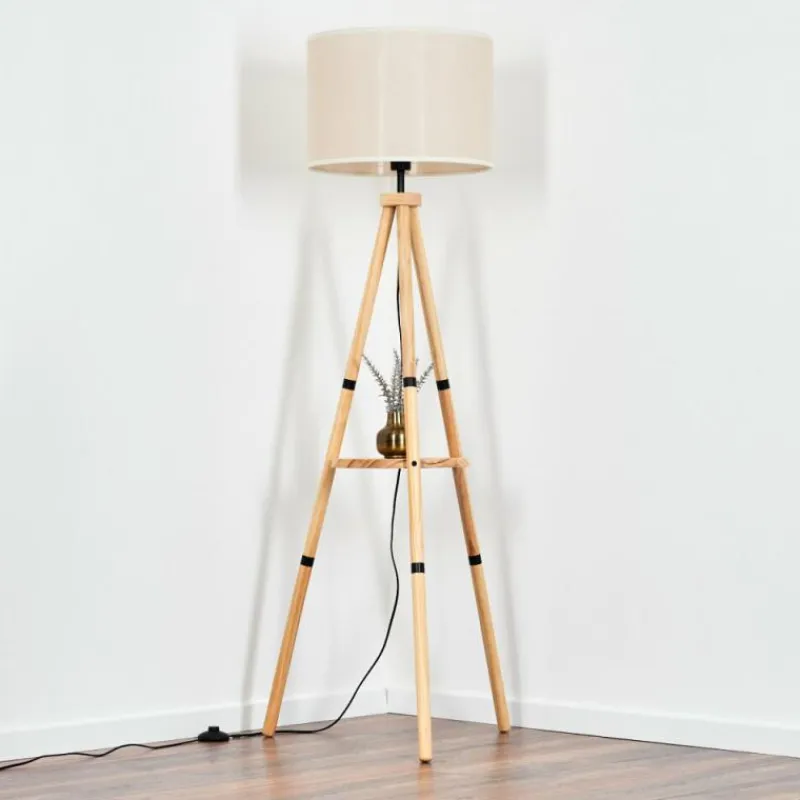 Lampes En Tissu-hofstein Bassagoda Lampadaire Écru, 1 lumière