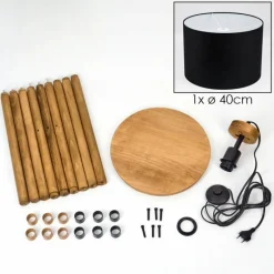 Lampes En Tissu-hofstein Bassagoda Lampadaire Écru, 1 lumière