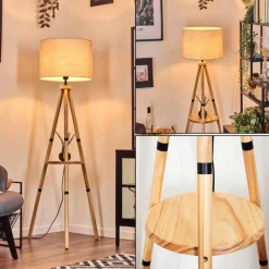 Lampes En Tissu-hofstein Bassagoda Lampadaire Écru, 1 lumière