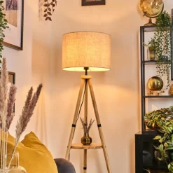 Lampes En Tissu-hofstein Bassagoda Lampadaire Écru, 1 lumière