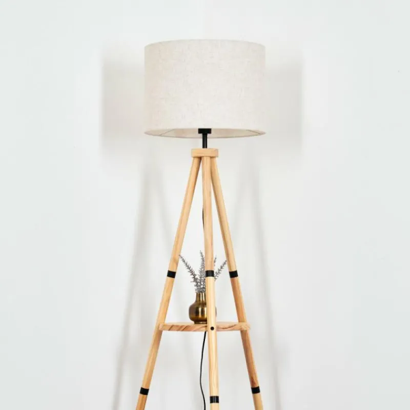 Lampes En Tissu-hofstein Bassagoda Lampadaire Écru, 1 lumière