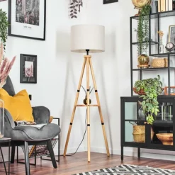 Lampes En Tissu-hofstein Bassagoda Lampadaire Écru, 1 lumière