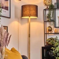 Lampes En Tissu-hofstein Bassagoda Lampadaire Écru, Noir, 1 lumière