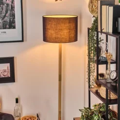 Lampes En Tissu-hofstein Bassagoda Lampadaire Écru, Noir, 1 lumière