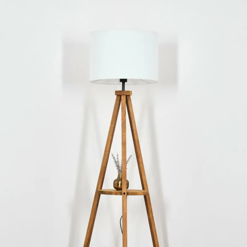 Lampes En Tissu-hofstein Bassagoda Lampadaire Écru, 1 lumière