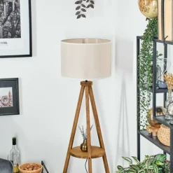 Lampes En Tissu-hofstein Bassagoda Lampadaire Écru, 1 lumière