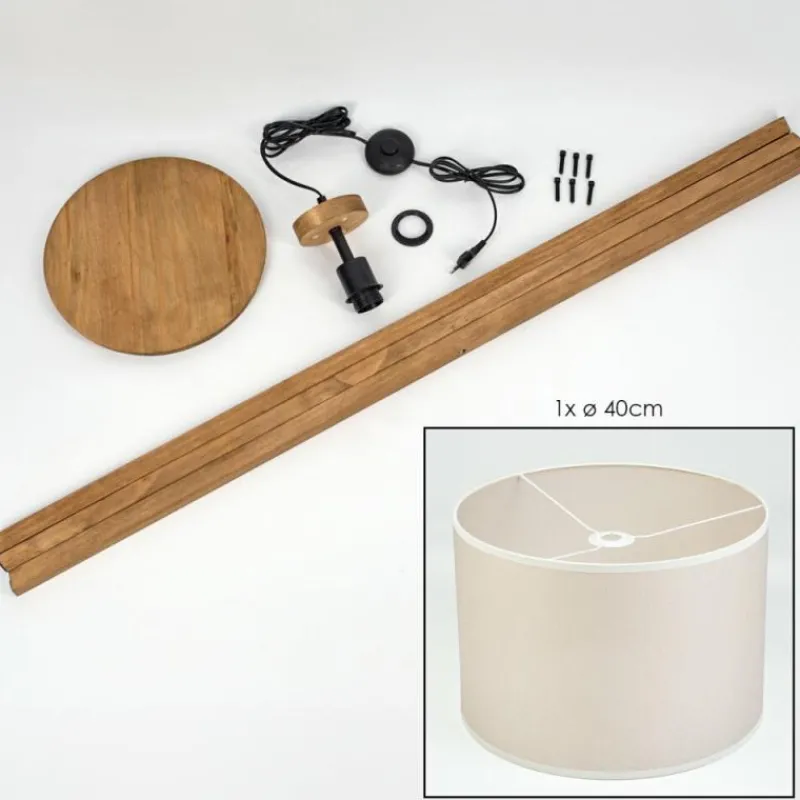 Lampes En Tissu-hofstein Bassagoda Lampadaire Écru, 1 lumière